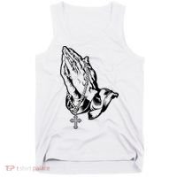 Pray Praying Hands Rosary Cross Tank Top thumb 0