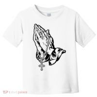Pray Praying Hands Rosary Cross Toddler T-Shirt thumb 0