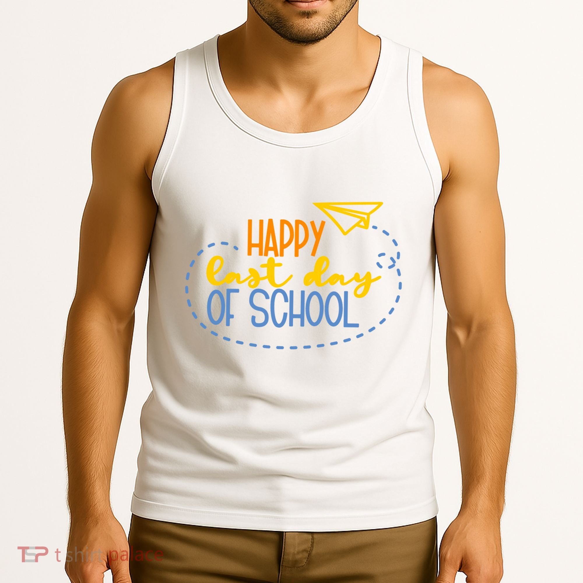 Paper Plane Happy Last Day Of School Tank Top