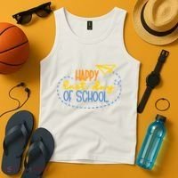 Paper Plane Happy Last Day Of School Tank Top thumb 4
