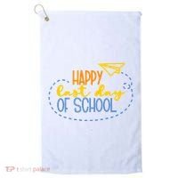 Paper Plane Happy Last Day Of School Golf Towel thumb 0