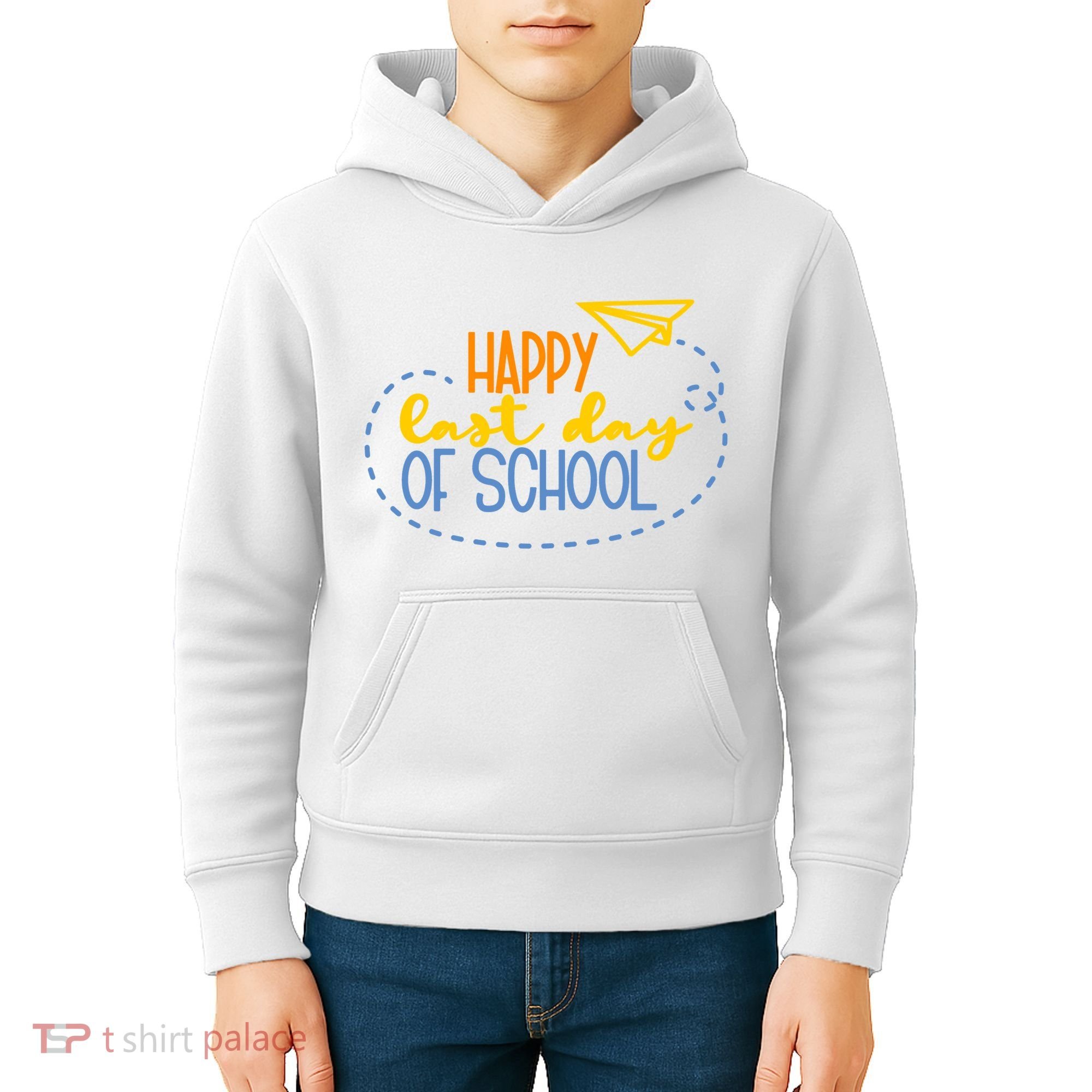 Paper Plane Happy Last Day Of School Kids Hoodie
