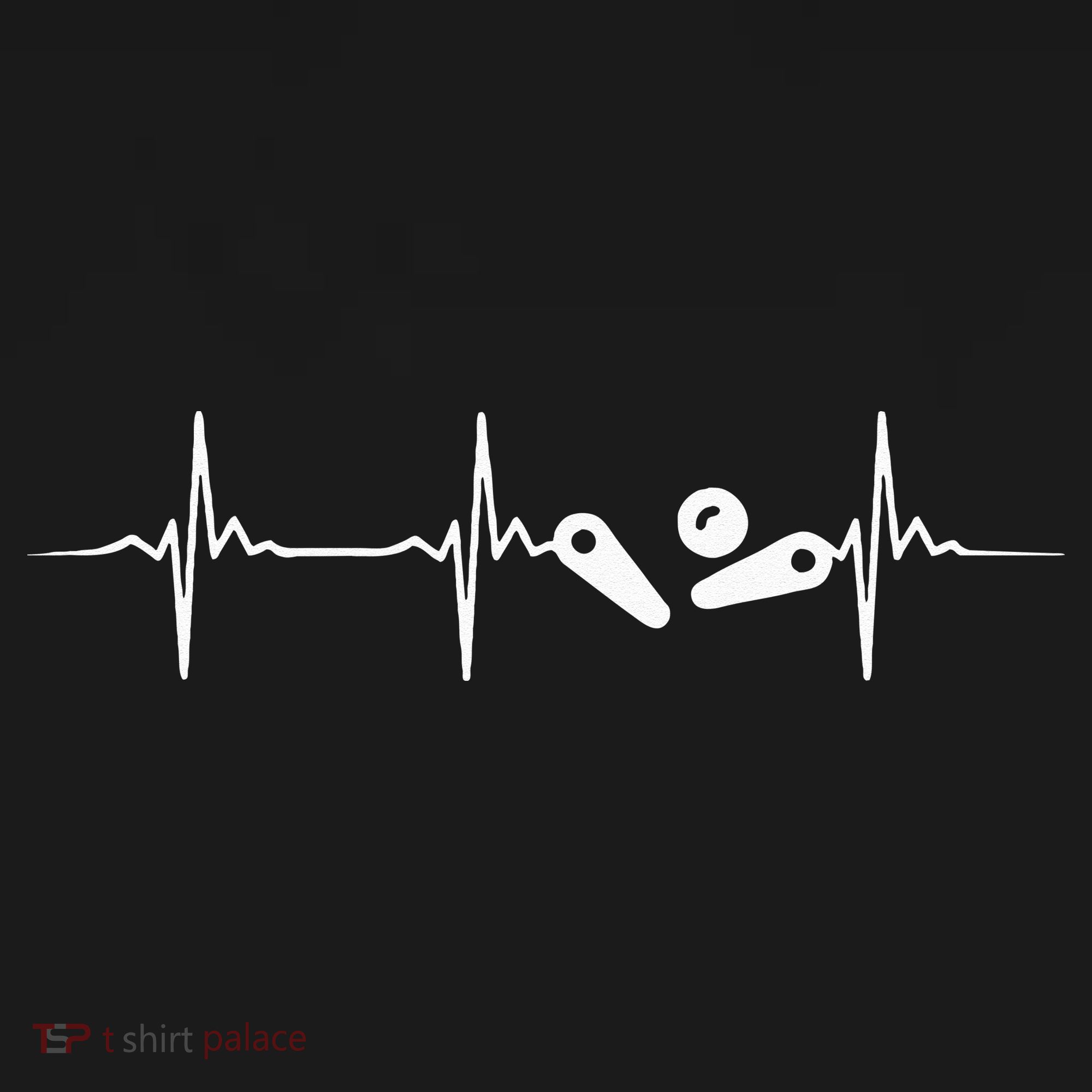 Pinball Player Heartbeat Retro Gamer Pinball T-Shirt