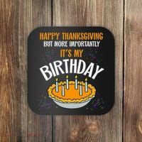  Pumpkin Pie Happy Thanksgiving It's My Birthday Coaster thumb 0