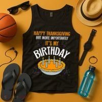  Pumpkin Pie Happy Thanksgiving It's My Birthday Tank Top thumb 4