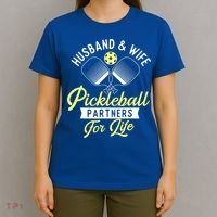 Player Pickleballers Husband & Wife Couple Pickleball Gift For Fan T-Shirt thumb 4