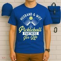 Player Pickleballers Husband & Wife Couple Pickleball Gift For Fan T-Shirt thumb 6