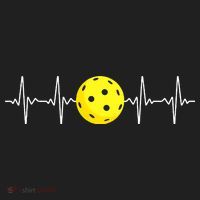 Pickleball Player Heartbeat EKG Pulse Whiffle Ball Game Women's Sweatshirt thumb 2