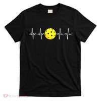 Pickleball Player Heartbeat EKG Pulse Whiffle Ball Game T-Shirt thumb 0
