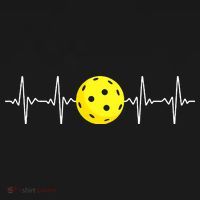 Pickleball Player Heartbeat EKG Pulse Whiffle Ball Game Coaster thumb 2