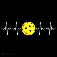 Pickleball Player Heartbeat EKG Pulse Whiffle Ball Game Women's Hoodie thumb 2