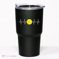 Pickleball Player Heartbeat EKG Pulse Whiffle Ball Game Tumbler thumb 0