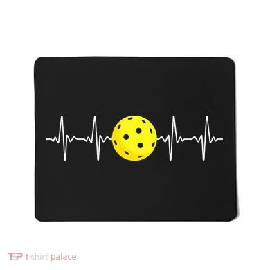 Pickleball Player Heartbeat EKG Pulse Whiffle Ball Game Mousepad
