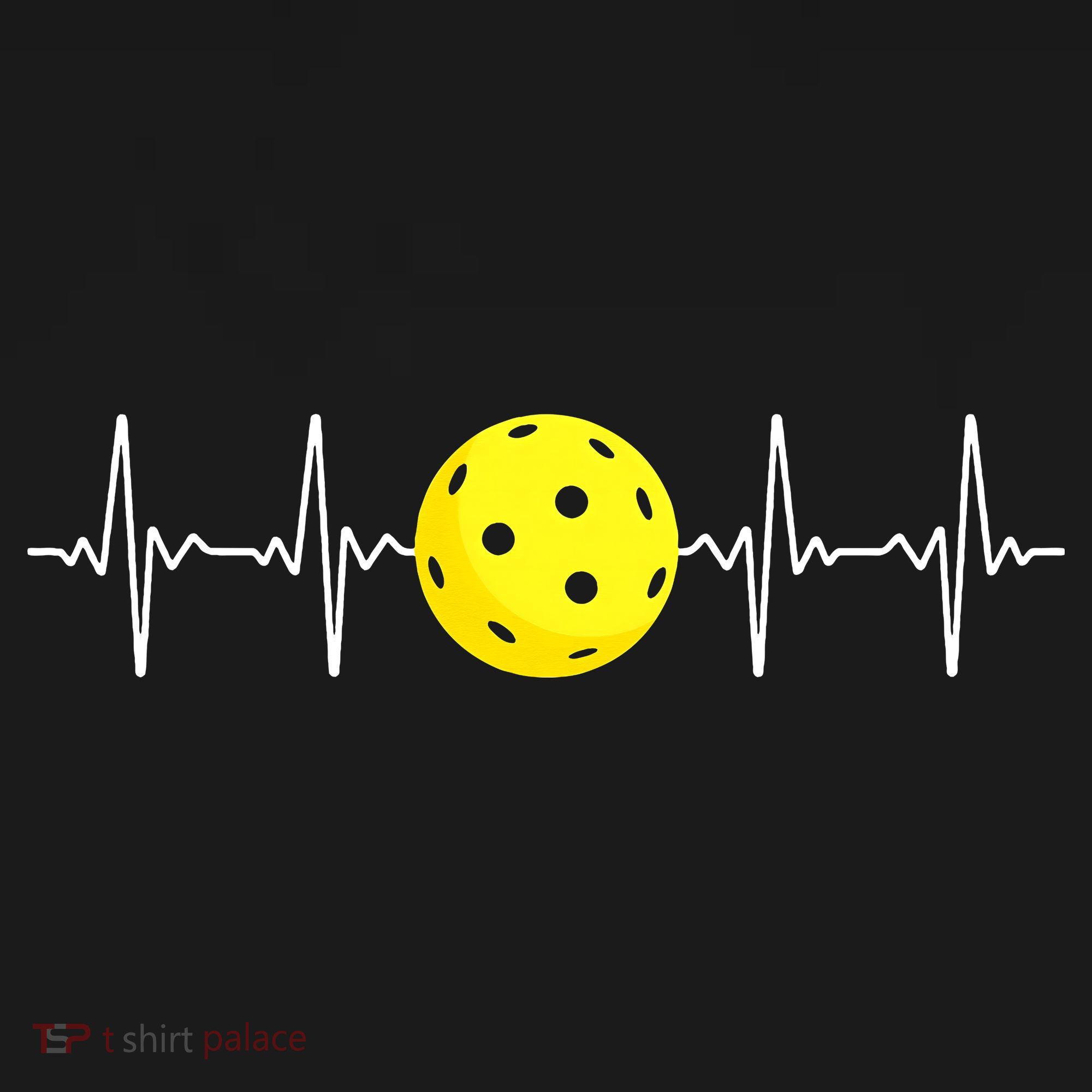 Pickleball Player Heartbeat EKG Pulse Whiffle Ball Game Mousepad