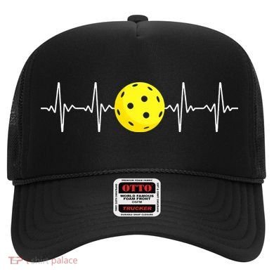 Pickleball Player Heartbeat EKG Pulse Whiffle Ball Game Hat