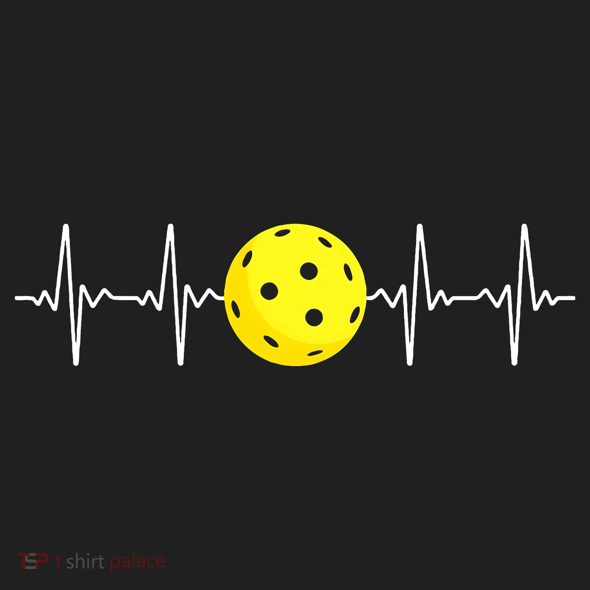 Pickleball Player Heartbeat EKG Pulse Whiffle Ball Game Hat