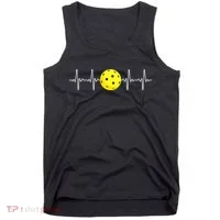 Pickleball Player Heartbeat EKG Pulse Whiffle Ball Game Tank Top thumb 0