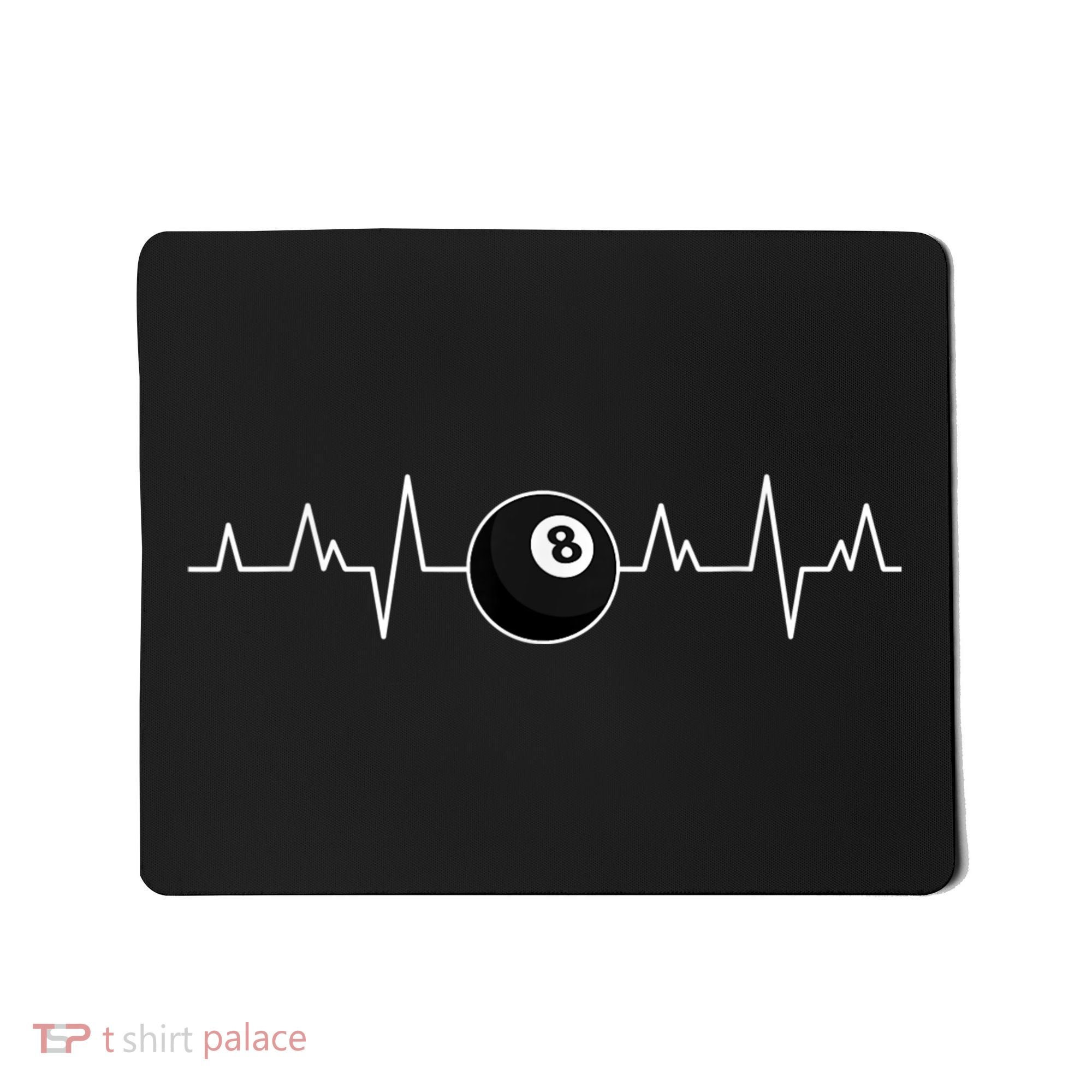 Pool Players Heartbeat Billiards 8 Ball Mousepad