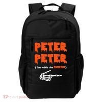 Peter Peter I'm With The Pumpkin Skeleton Halloween Backpack thumb 0
