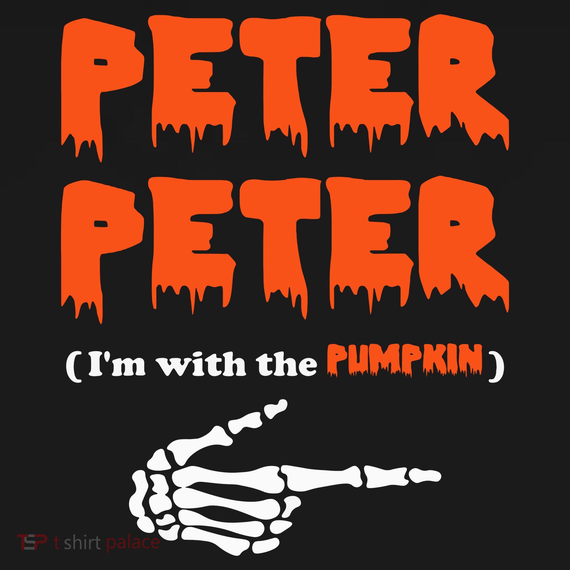 Peter Peter I'm With The Pumpkin Skeleton Halloween Backpack