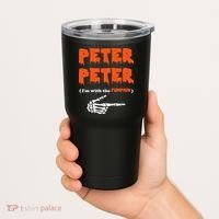 Peter Peter I'm With The Pumpkin Skeleton Halloween Tumbler thumb 2
