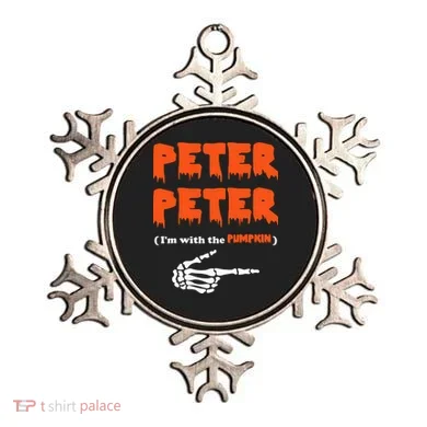 Peter Peter I'm With The Pumpkin Skeleton Halloween Ornament