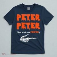 Peter Peter I'm With The Pumpkin Skeleton Halloween T-Shirt thumb 5