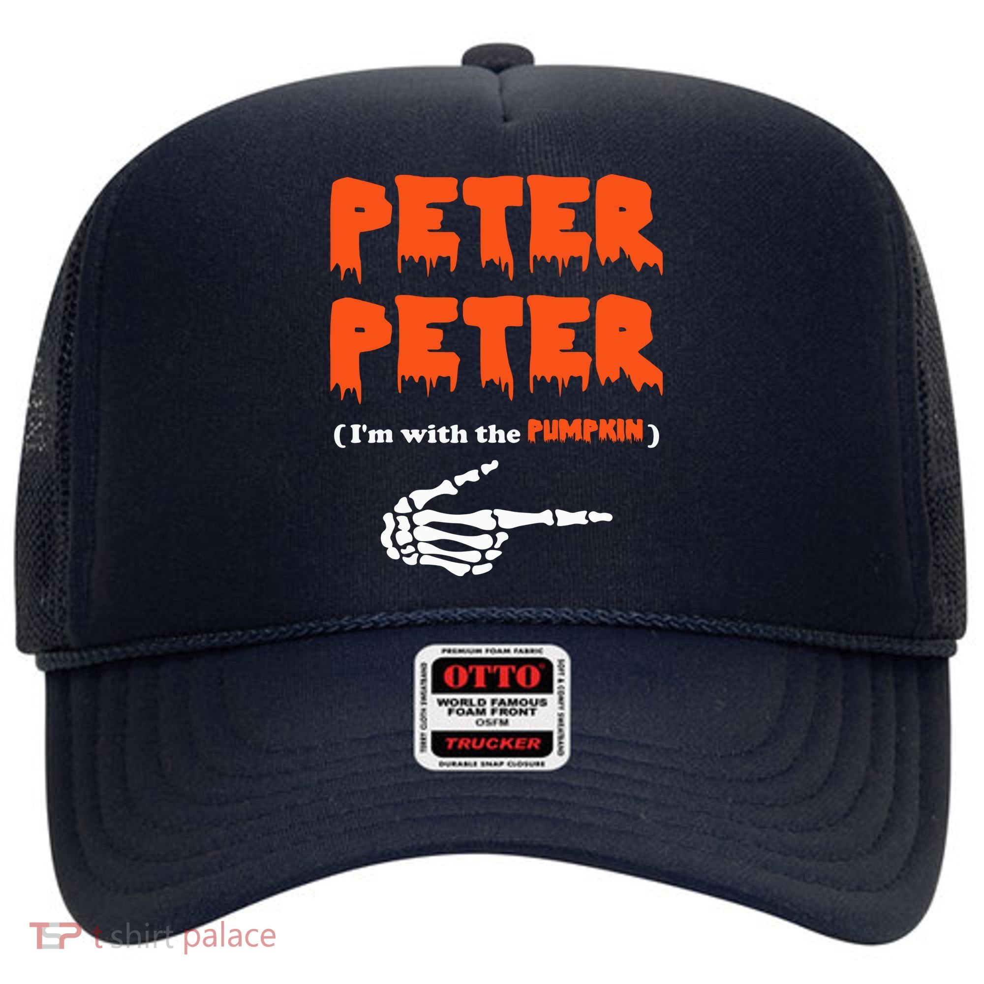 Peter Peter I'm With The Pumpkin Skeleton Halloween Hat