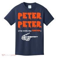 Peter Peter I'm With The Pumpkin Skeleton Halloween Kids T-Shirt thumb 0