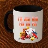 Poker Player IM Just Here For The Pot Funny Texas Holdem Coffee Mug thumb 2