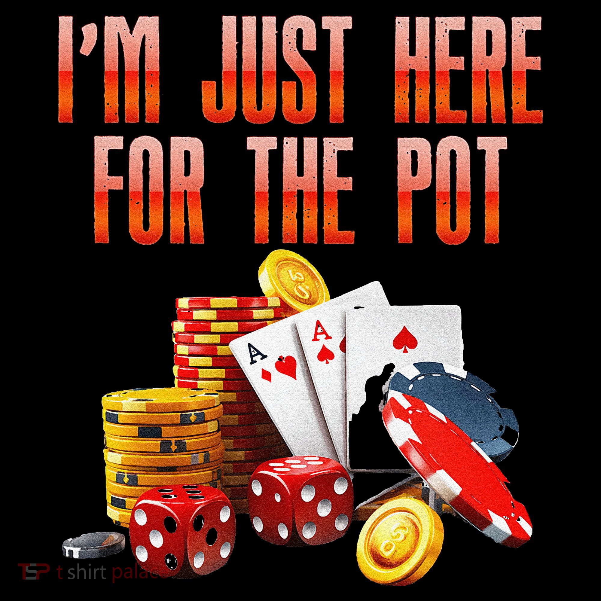 Poker Player IM Just Here For The Pot Funny Texas Holdem Coffee Mug
