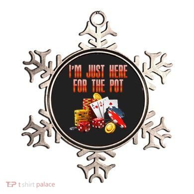 Poker Player IM Just Here For The Pot Funny Texas Holdem Ornament