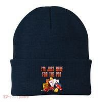 Poker Player IM Just Here For The Pot Funny Texas Holdem Beanie thumb 0