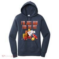 Poker Player IM Just Here For The Pot Funny Texas Holdem Women's Hoodie thumb 0