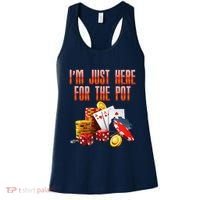 Poker Player IM Just Here For The Pot Funny Texas Holdem Women's Tank Top thumb 0