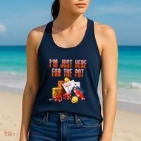 Poker Player IM Just Here For The Pot Funny Texas Holdem Women's Tank Top thumb 2