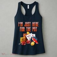 Poker Player IM Just Here For The Pot Funny Texas Holdem Women's Tank Top thumb 3