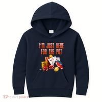 Poker Player IM Just Here For The Pot Funny Texas Holdem Kids Hoodie thumb 0
