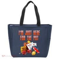 Poker Player IM Just Here For The Pot Funny Texas Holdem Tote Bag thumb 0