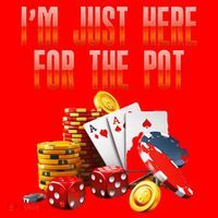Poker Player IM Just Here For The Pot Funny Texas Holdem Santa Hat thumb 1