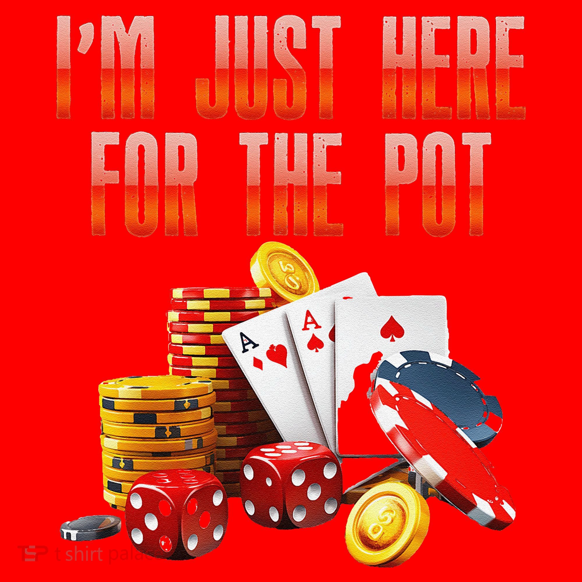 Poker Player IM Just Here For The Pot Funny Texas Holdem Santa Hat