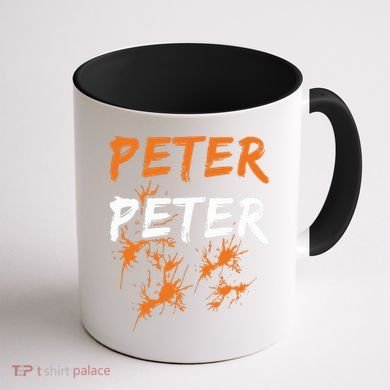 Peter Peter I'm With The Pumpkin Halloween Coffee Mug back