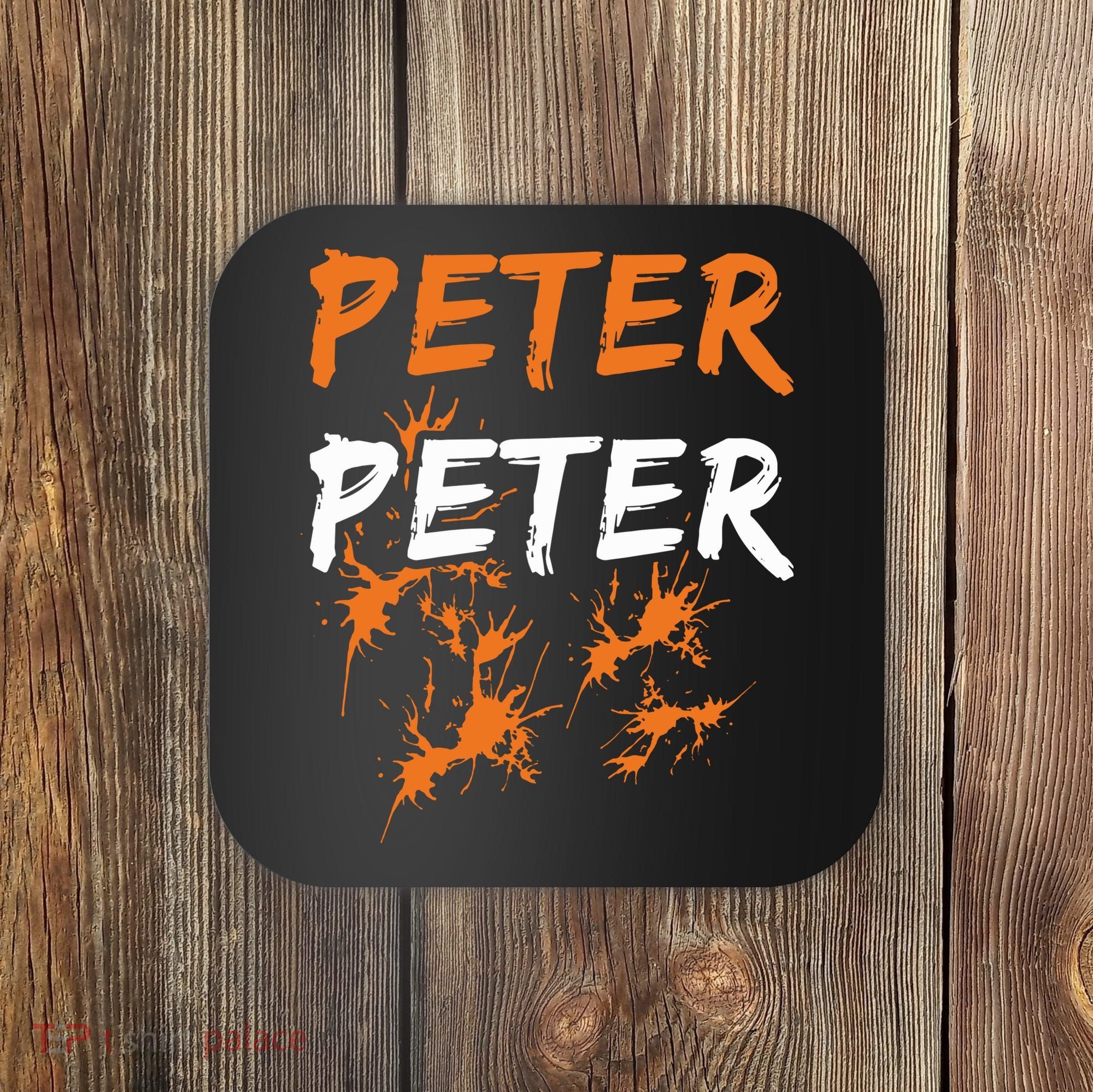Peter Peter I'm With The Pumpkin Halloween Coaster