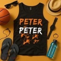 Peter Peter I'm With The Pumpkin Halloween Tank Top thumb 4