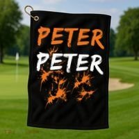 Peter Peter I'm With The Pumpkin Halloween Golf Towel thumb 1