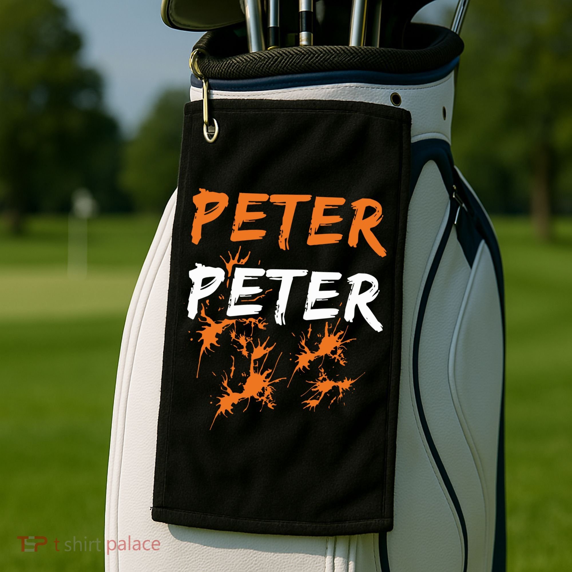Peter Peter I'm With The Pumpkin Halloween Golf Towel