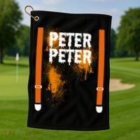 Peter Peter I'm With The Pumpkin Halloween Golf Towel thumb 1