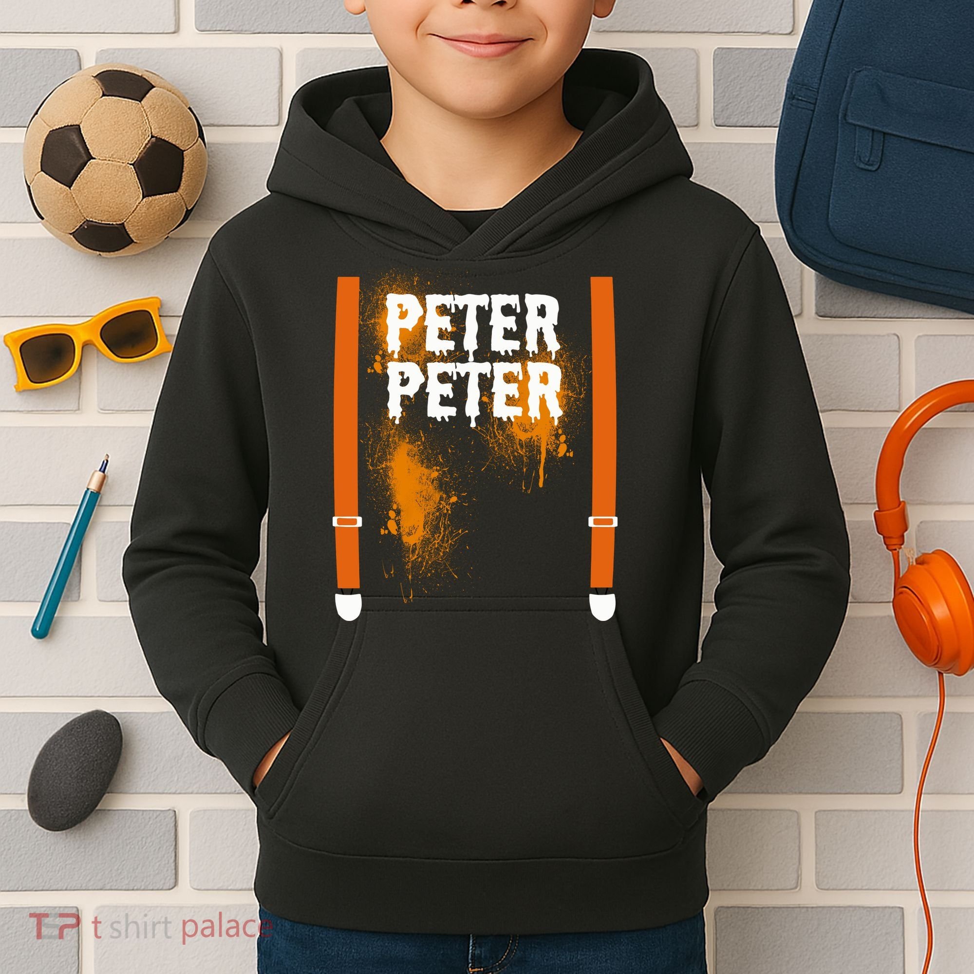 Peter Peter I'm With The Pumpkin Halloween Kids Hoodie
