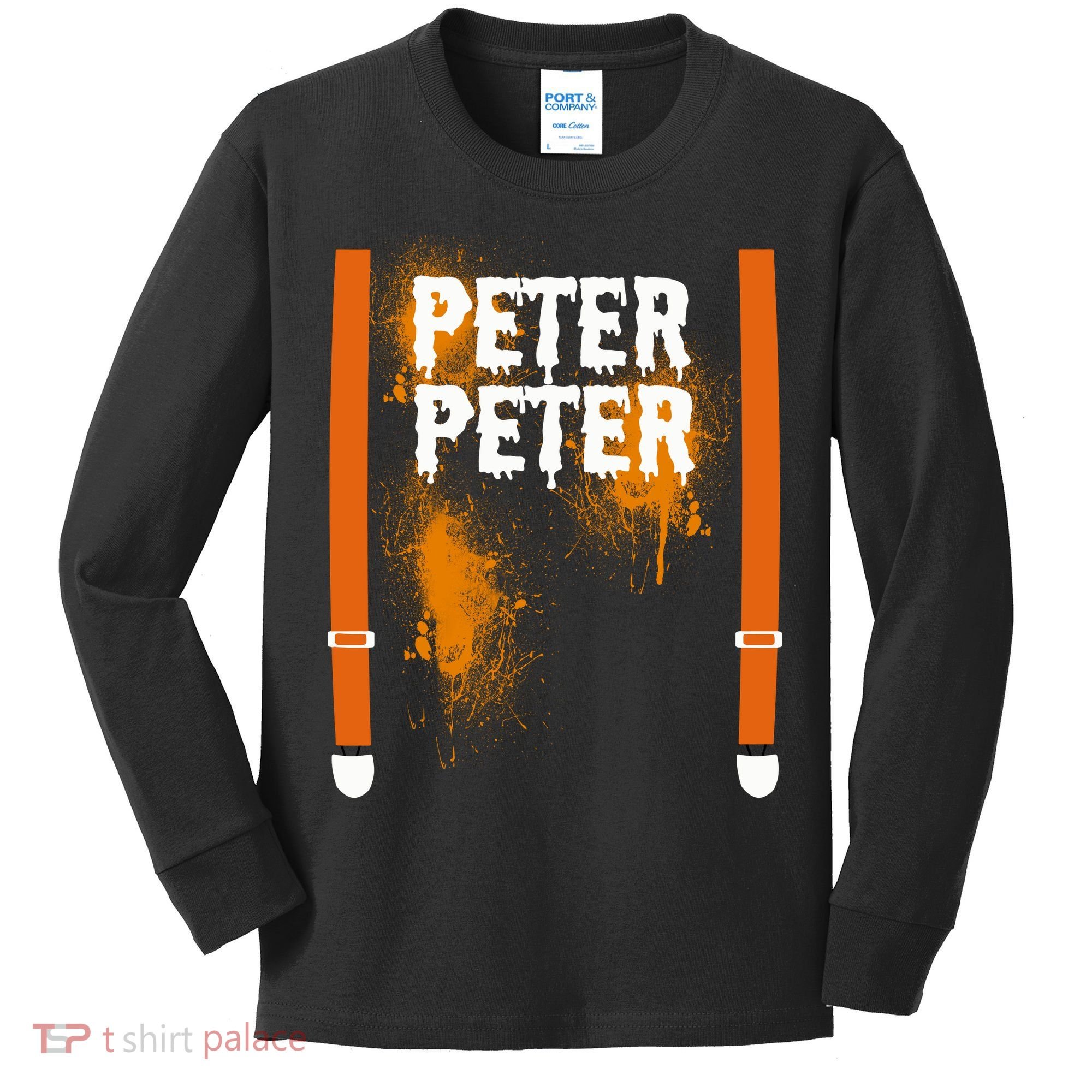 Peter Peter I'm With The Pumpkin Halloween Kids Long Sleeve Shirt