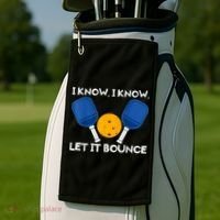 PicklBall Paddle I Know Let It Bounce Golf Towel thumb 2